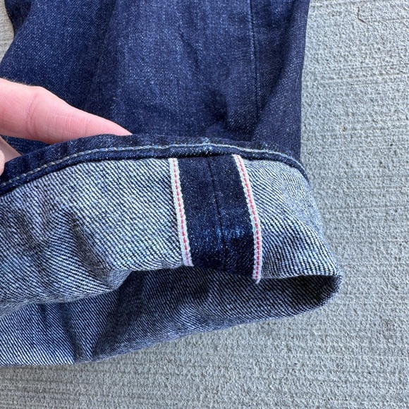 Tellason Ankara Straight Leg White Oak Selvedge Jeans Button Fly USA Size 35 - Picture 10 of 15